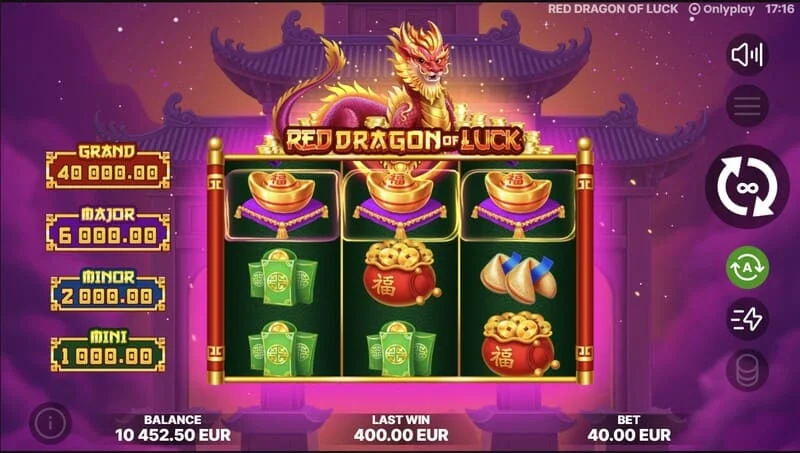 Red Dragon of Luck - uruchomienie funkcji Bonus Coin Game